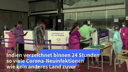 Trauriger Weltrekord in Indien: Tägliche Corona-Neuinfektionen auf Höchststand