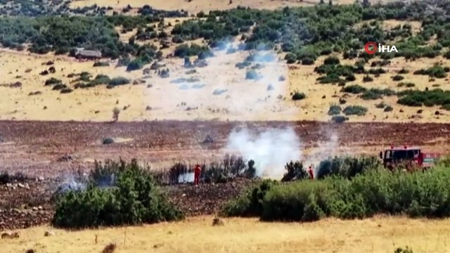 İslahiye’de tarım alanında yangın çıktı