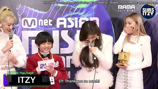 Eng Sub 191204 Itzy Thank You Stage Mama Video Dailymotion
