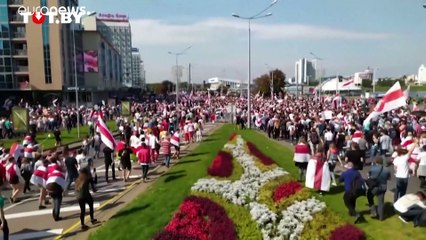 فيديو: مسيرة لعشرات الآلاف من مناهضي لوكاشنكو في بيلاروس
