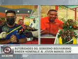 Gobierno Bolivariano rinde homenaje al joven revolucionario Manuel Dun