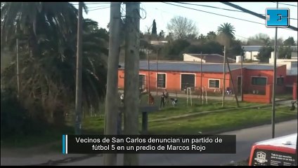 Fútbol 5 en un predio de Marcos Rojo