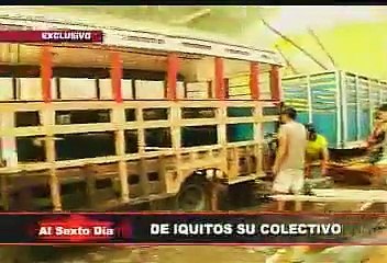 De Iquitos su colectivo: súbase a una singular experiencia sobre ruedas
