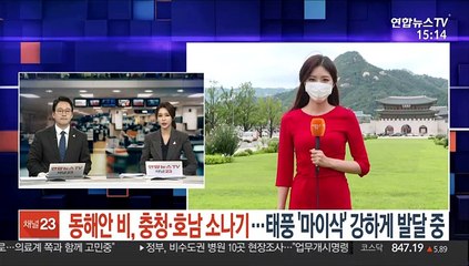 [날씨] 동해안 비, 충청·호남 소나기…태풍 '마이삭' 강하게 발달 중