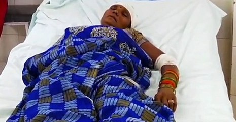 बस की चपेट में आने से बाइक सवार महिला घायल