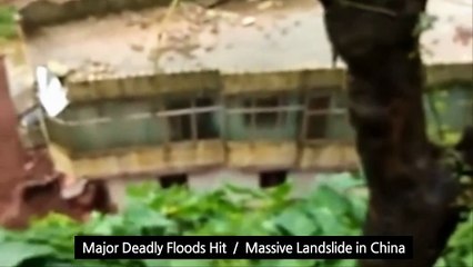 中国の土砂崩れ 洪水こうずい 中国梅雨前線の影響で大雨続く1300万人以上被災