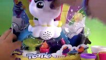 Play-Doh Tootie The Unicorn Ice Cream Set with 3 Color Swirl playdoh toy unboxing review