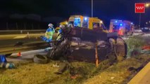 Cinco jóvenes heridos, tres de ellos graves, en un accidente de tráfico en Fuenlabrada
