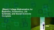 [Read] College Mathematics for Business, Economics, Life Sciences, and Social Sciences Complete