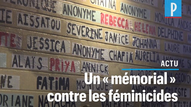 Féminicides : les « colleuses » parisiennes créent un « mémorial » à Paris