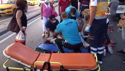 İstanbul’un göbeğinde genç kadının dehşeti yaşadığı kaza kamerada