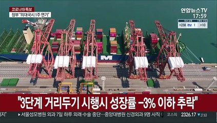 "3단계 거리두기 시행시 성장률 -3% 이하 추락"