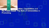 Professional Education, Capabilities and the Public Good: The Role of Universities in Promoting