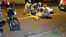 Colisão entre motos mobiliza Corpo de Bombeiros e uma pessoa fica ferida