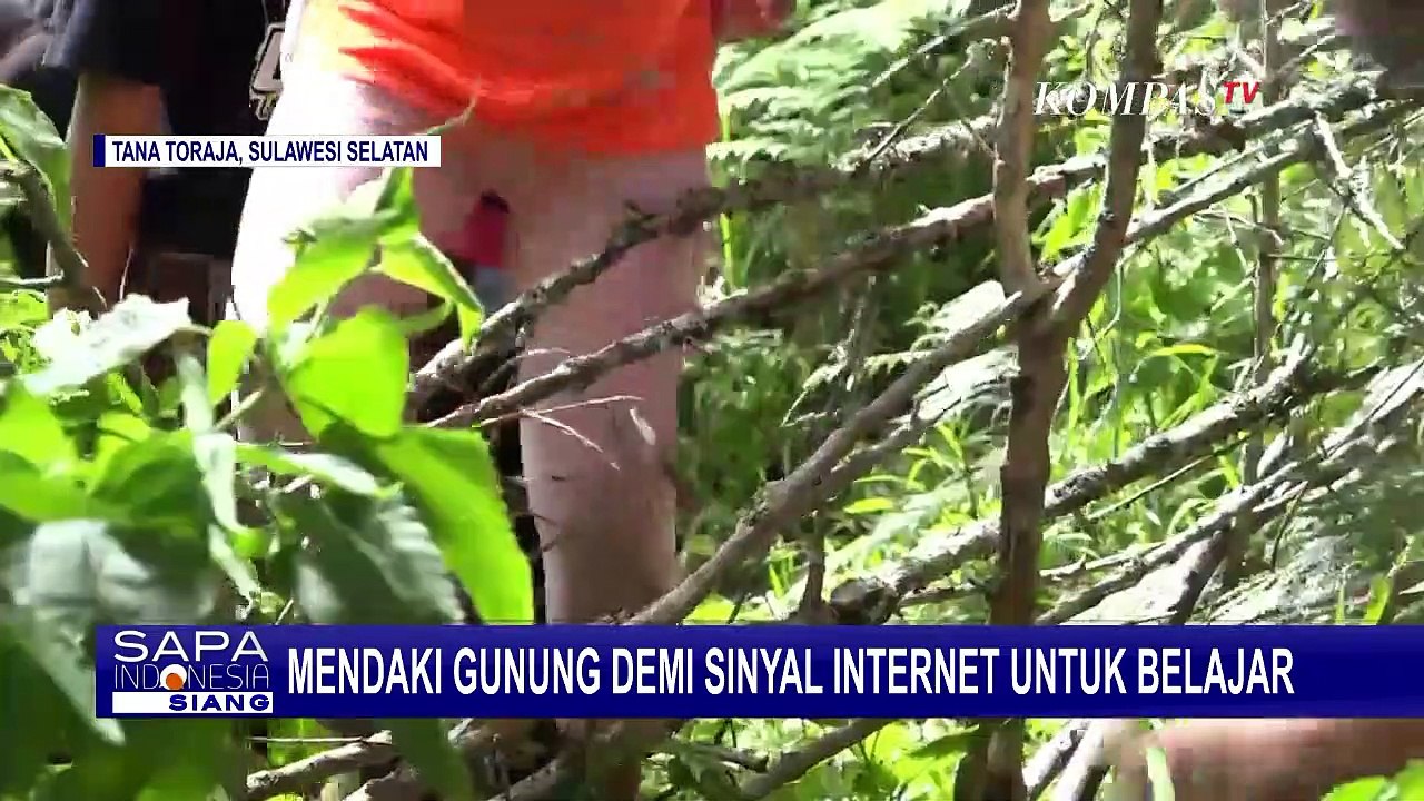 Anak-Anak Ini Mendaki Gunung Demi Sinyal Internet Untuk Belajar