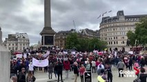 Coronavirus - Hundreds protest against UK government COVID-19 restrictions
