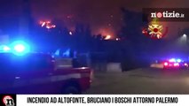 Palermo, incendio nel bosco ad Altofonte: evacuate 440 persone