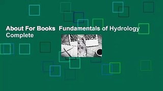 About For Books  Fundamentals of Hydrology Complete