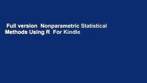 Full version  Nonparametric Statistical Methods Using R  For Kindle