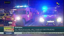 España: por incendio forestal en Huelva desalojan a 2.400 personas