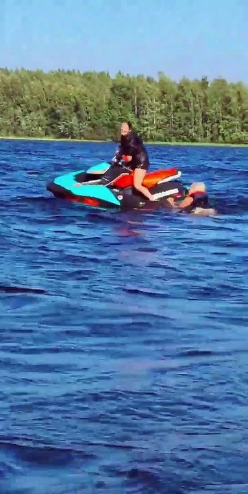 Friends Unable to Hold Onto Jet Ski