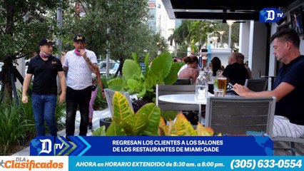 Regresan los clientes a los salones de los restaurantes de Miami-Dade | El Diario en 90 segundos