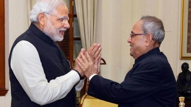 PM Narendra Modi pay tribute to Pranab Mukherjee