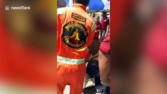 Seven passengers injured when minivan crashes into electricity post