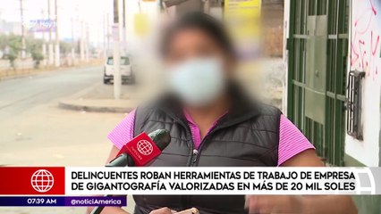 Delincuentes roban herramientas de trabajo de empresa valorizadas en más de 20 mil soles | Primera Edición (HOY)