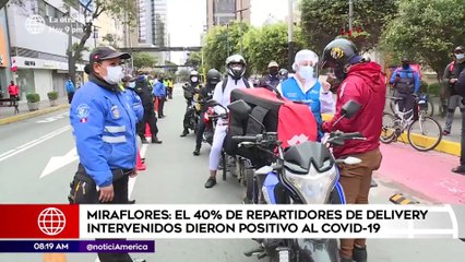 El 40% de repartidores de delivery intervenidos dieron positivo al Covid-19 | Primera Edición (HOY)