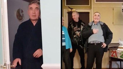 Grandpa's Priceless Reaction To Family's Surprise Visit