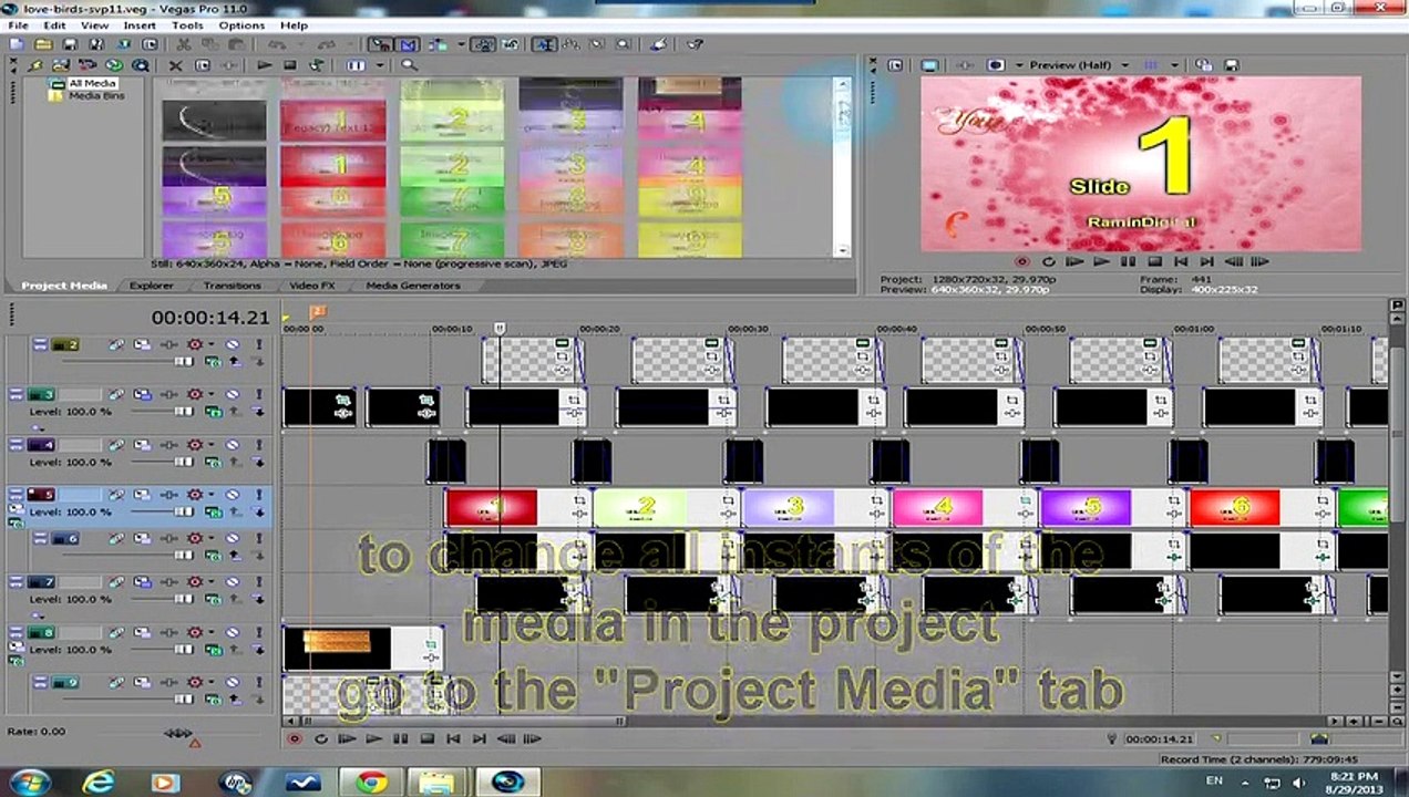 Tutorial Sony Vegas - How to Replace and resize Photo
