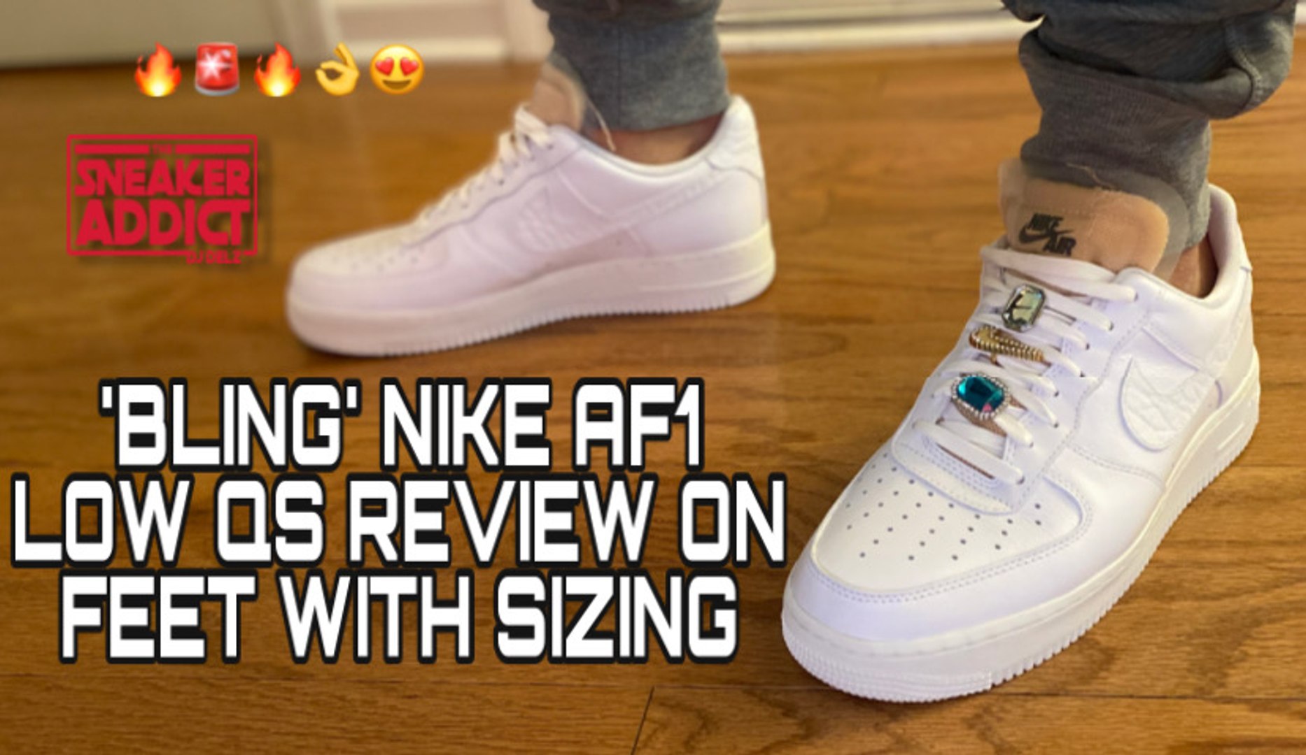 Nike AF1 Low Bling Air Force QS Sneaker on Feet Review With Sizing