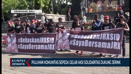 Aksi Berkeliling Komunitas Sepeda Dukung Agar Jerinx Bebas