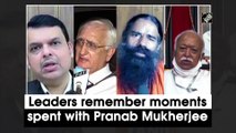 Leaders remember moments spent with Pranab Mukherjee