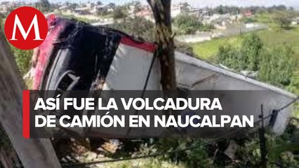 Video capta volcadura que dejó 2 muertos y 30 heridos en Naucalpan