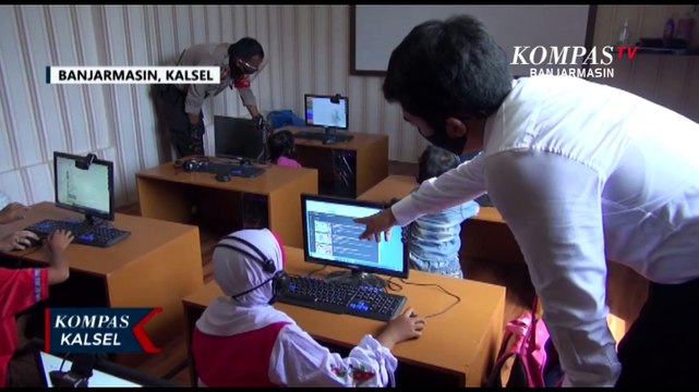 Sediakan WiFi Gratis dan Komputer, Pos Polisi Jadi Tempat Siswa Kurang Mampu Belajar Daring