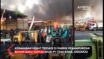 Kebakaran Hebat di Pabrik Kertas Sidoarjo, 18 Jam Api Belum Padam