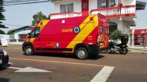 Motociclista fica ferido em acidente na Rua Cuiabá