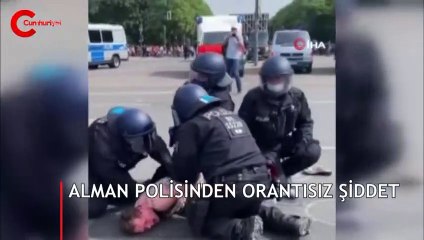 Alman polisinin yaşlı kadına şiddeti tepki çekti