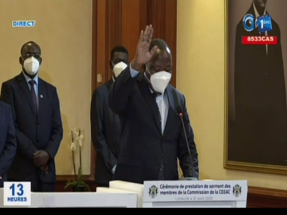 RTG / Présidence -  Prestation de serment des nouveaux membres de la CEEAC devant le chef de l’Etat Ali Bongo