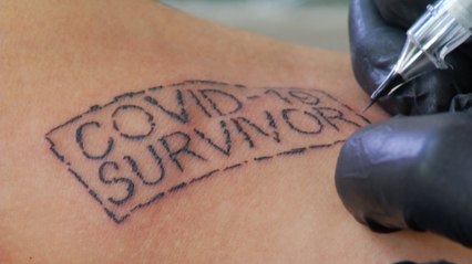 COVID-19 Survivor: regalan tatuaje a los sobrevivientes