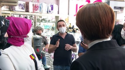 Meral Akşener'in esnaf ziyaretleri sürüyor: "Ortada bir yangın var; bir şekilde hayatımızı devam ettiriyoruz"