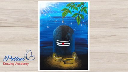 How to draw easy Lod Shiva painting __ Sawan special Mahadev painting __ Pallavi