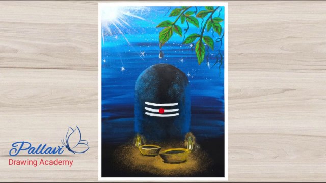How to draw easy Lod Shiva painting __ Sawan special Mahadev painting __ Pallavi
