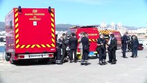 Marseille : la ministre des Armées aux côtés des marins-pompiers