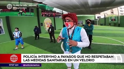 Policía intervino a payasos que no respetaban las medidas sanitarias en un velorio | Primera Edición (HOY)
