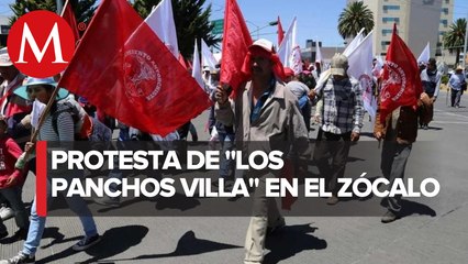 Antorcha Campesina protesta en el Zócalo de la Ciudad de México