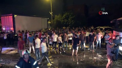 Korona virüs tedbirlerini hiçe sayıp yangını izlediler