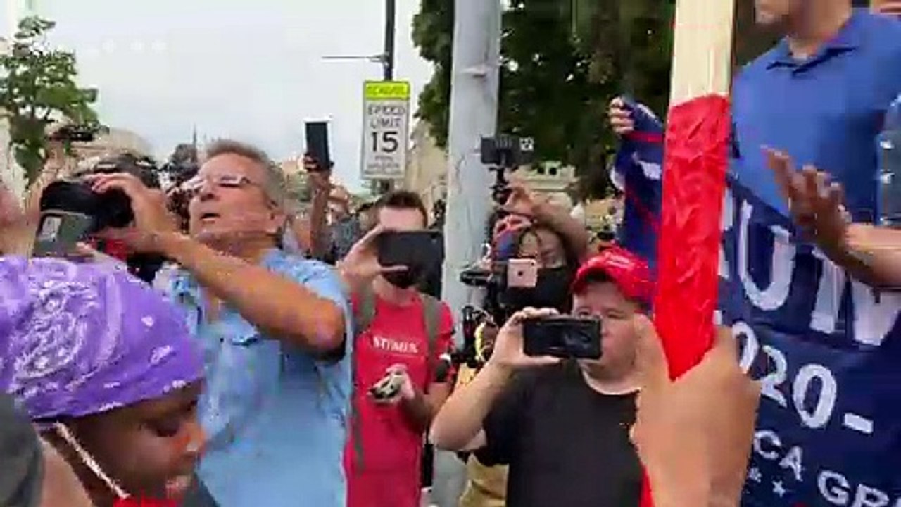 Trump supporters, Black Lives Matter protesters argue in Kenosha